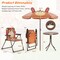 4-Piece Children’s Picnic Set with Folding Chairs and Adjustable Umbrella